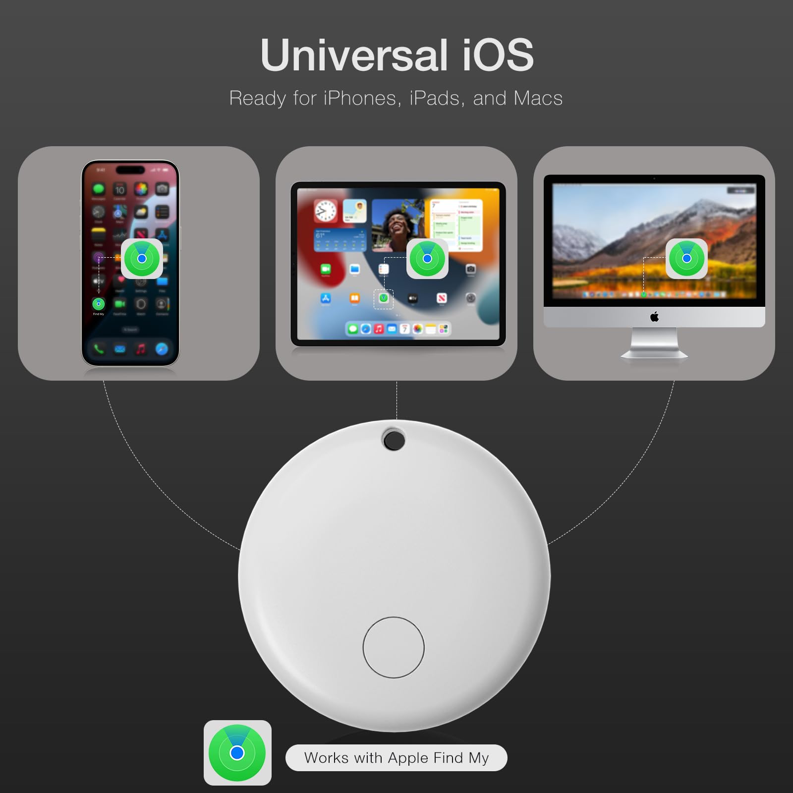 Air Tags 4 Pack With 2 Pcs Replaceable Batteries, Wallet Trackers Works With Find My App Only Support Ios Not For Android, Item